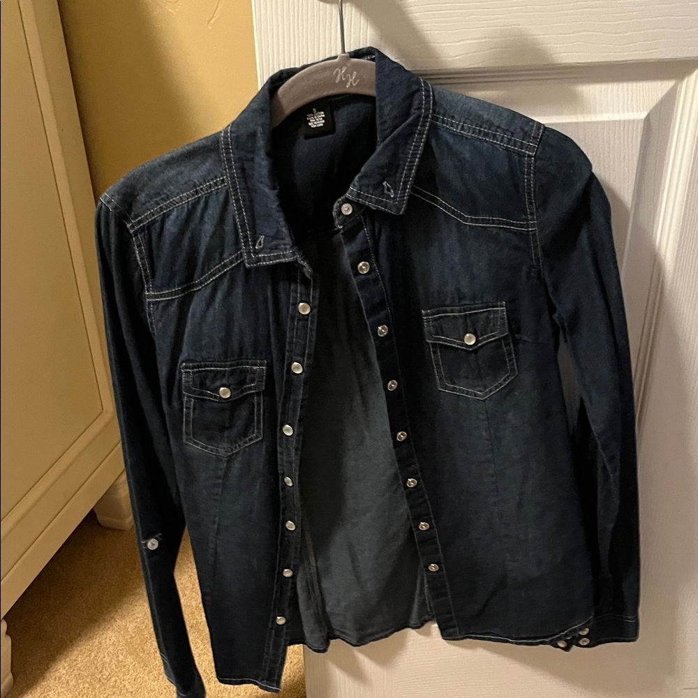 Wet Seal Indigo Denim Shirt